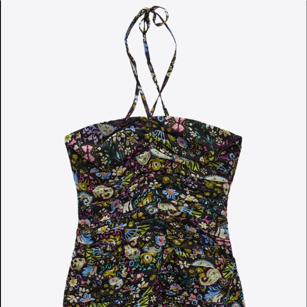 ZARA floral multi color mini dress